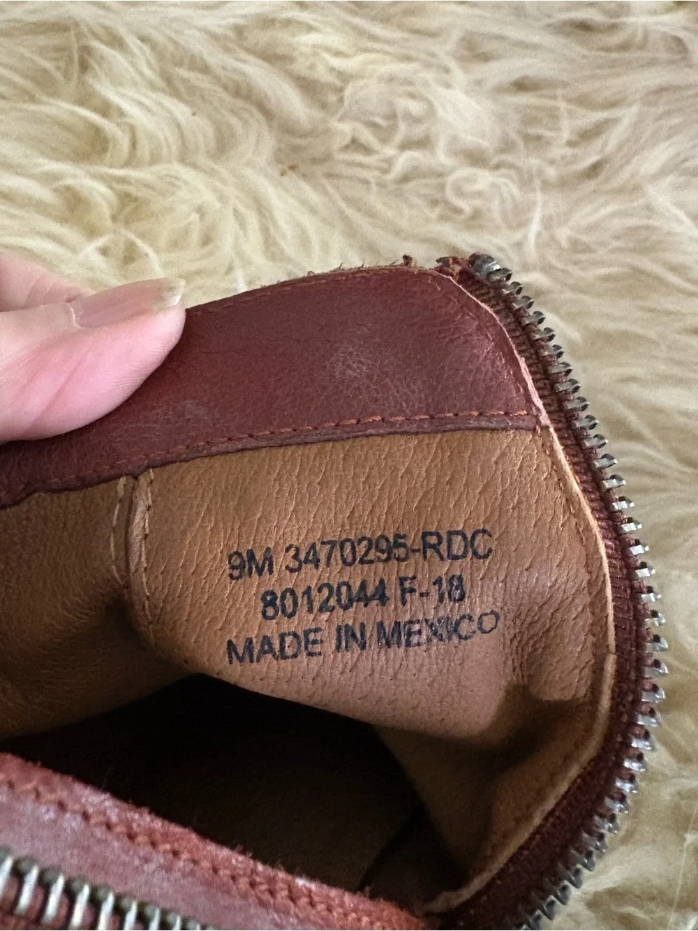 Frye ‘Ray Deco’ Red Clay Leather Buckle Side Zip Ankle Boots